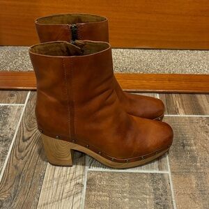 Kork-Ease Tan Leather Heeled Boots